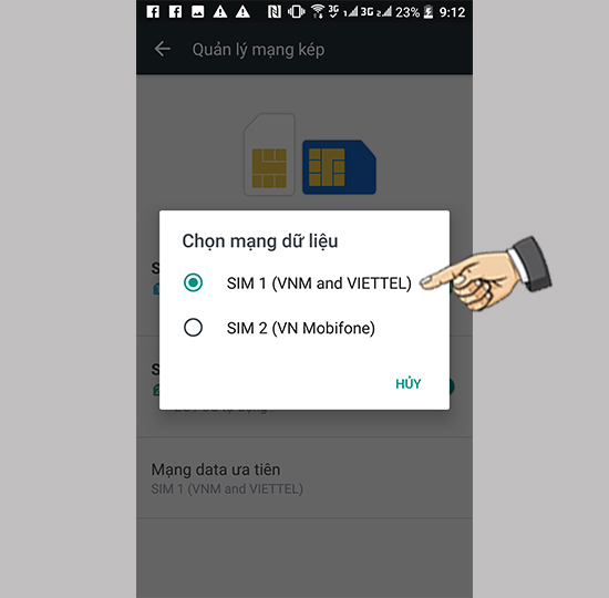 Chọn Sim ưu tiên